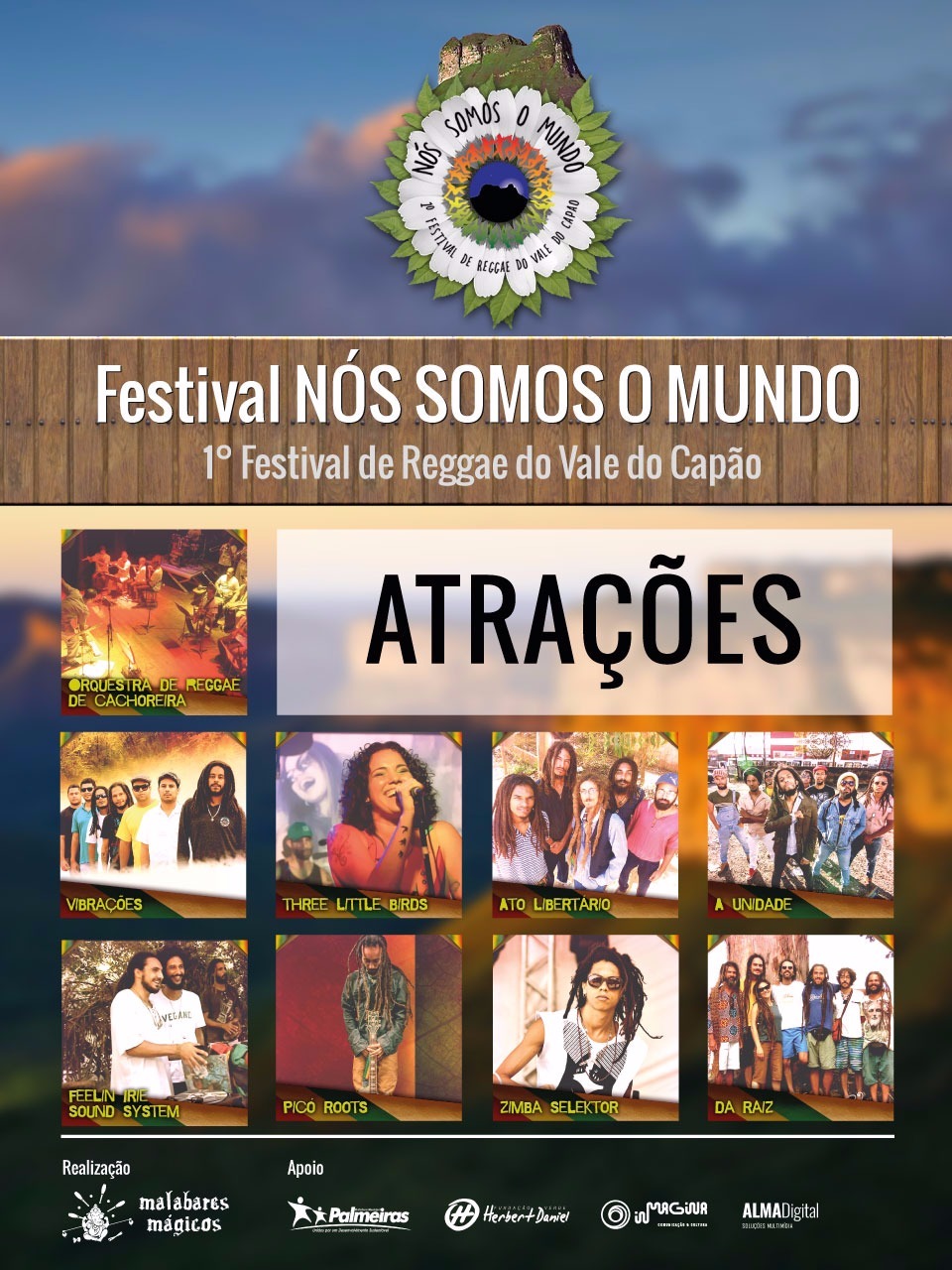 I Edição · cartaz de atrações · line-up
