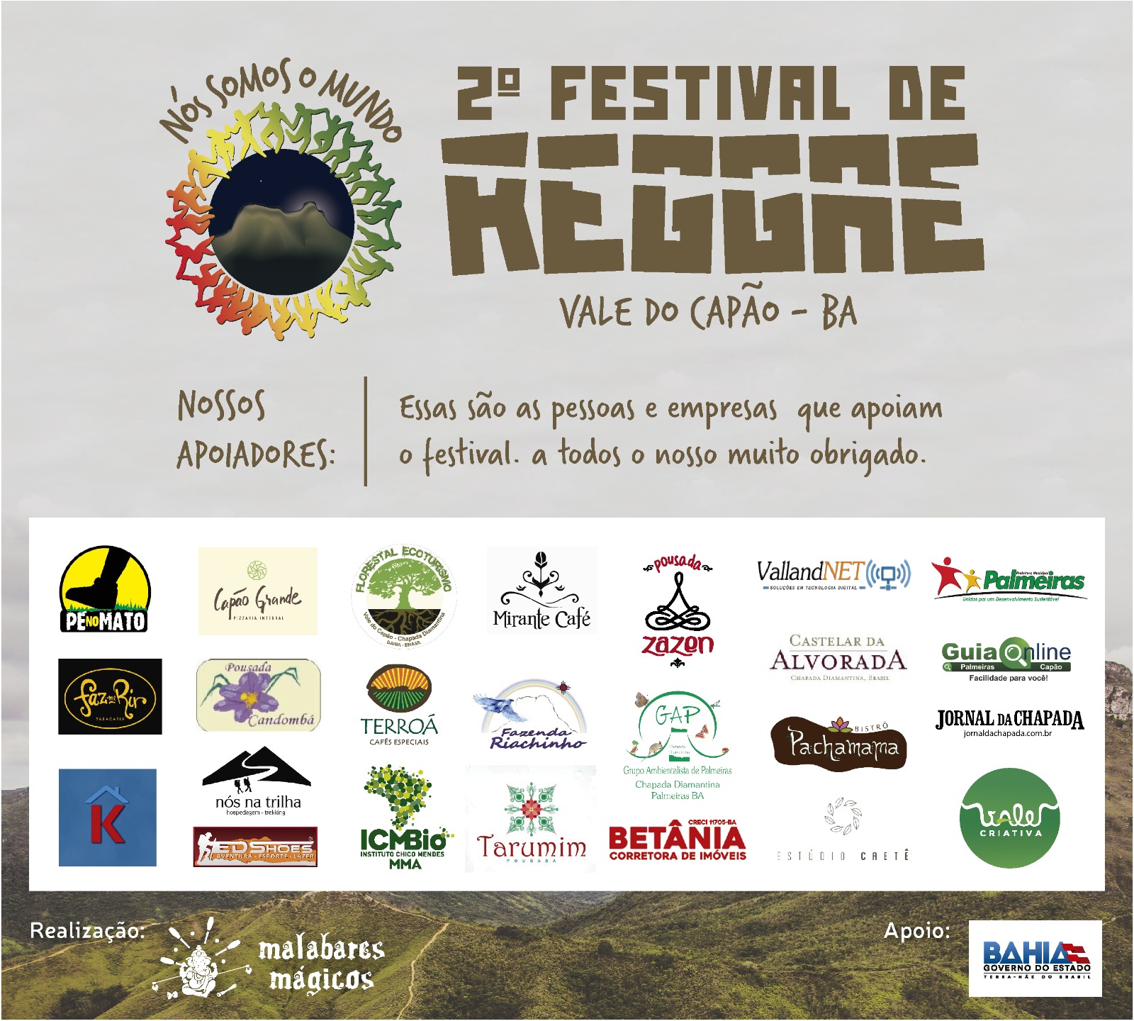 II Edição · cartaz nossos apoiadores